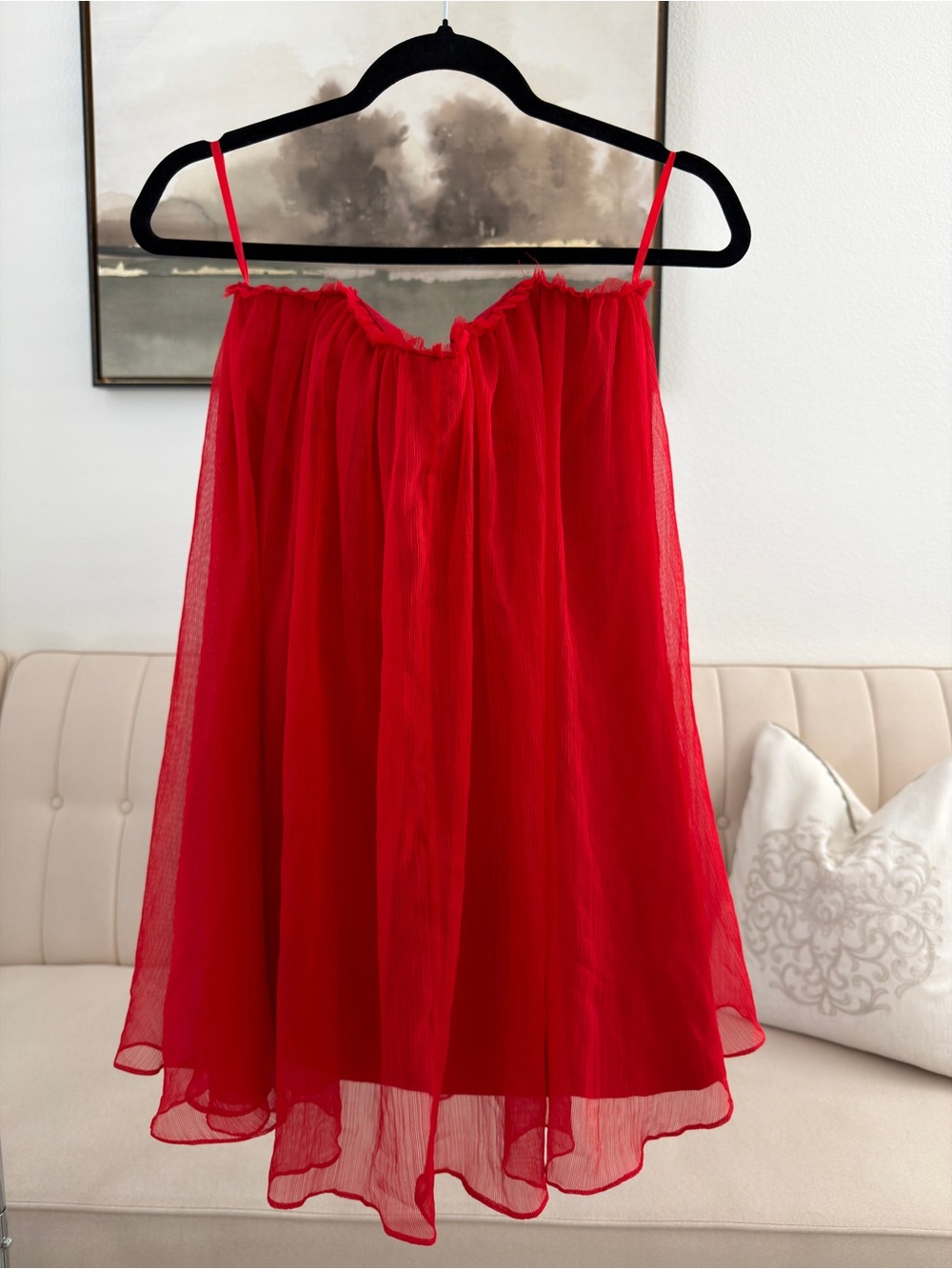 Blaque Label Red Sheer Chiffon Camisole Slip